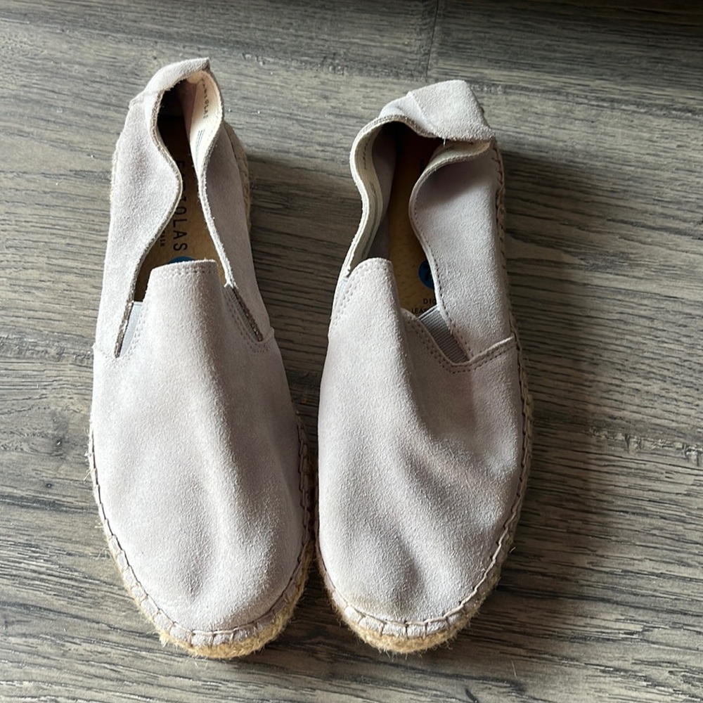 Fabiola grey suede espadrilles sz 38- never worn!